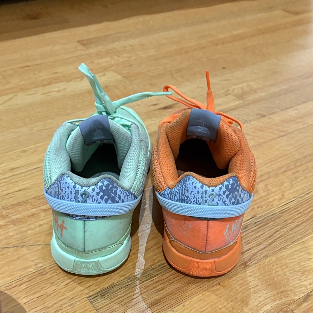 Nike Mint Green and Orange Sneakers - Picture 5 of 7